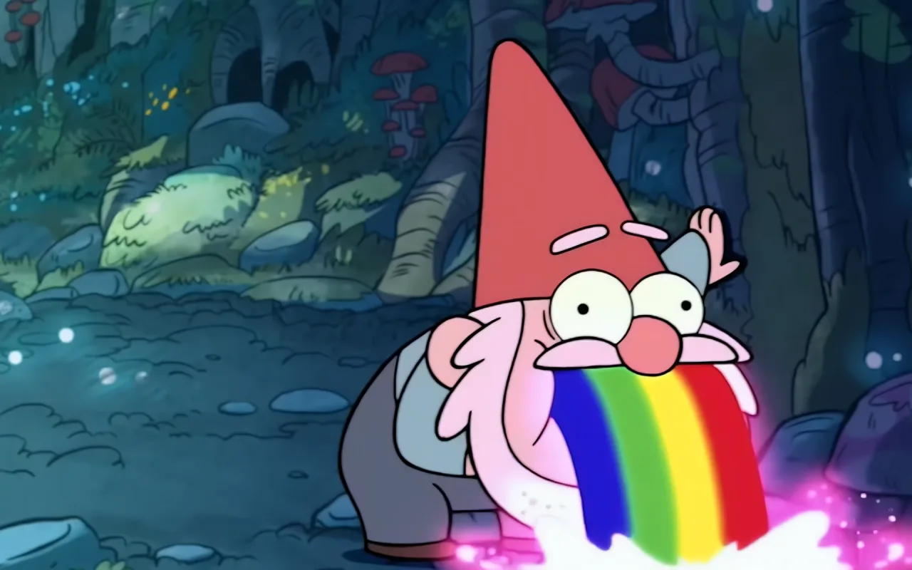Puking Gnome live wallpaper preview