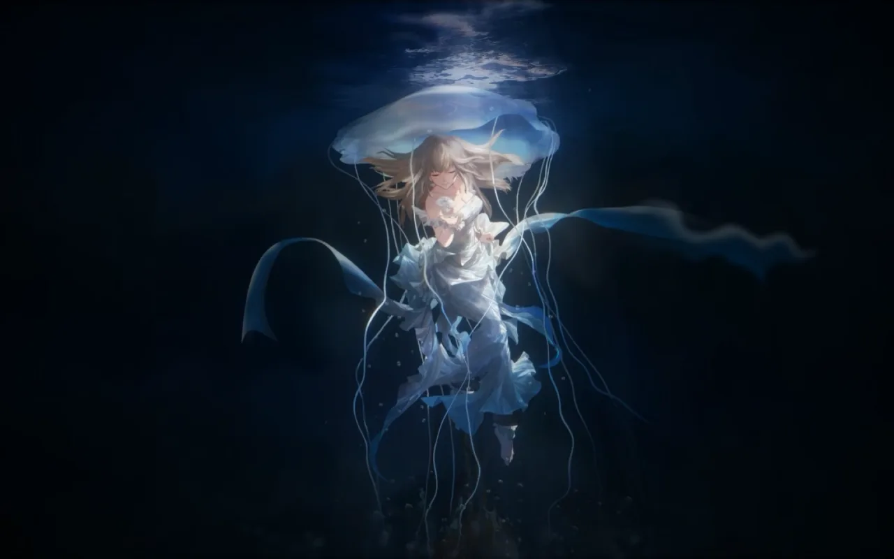 Jellyfish Girl live wallpaper preview