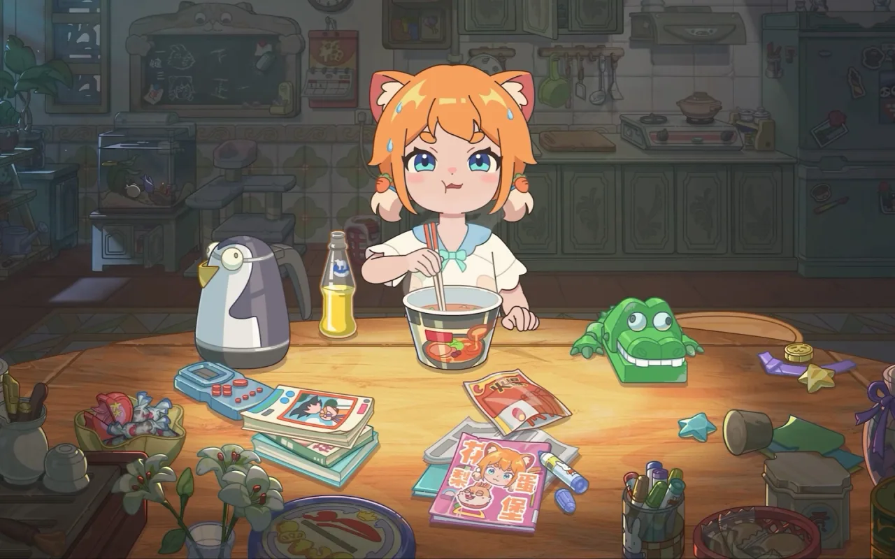 Neko Dinner live wallpaper preview