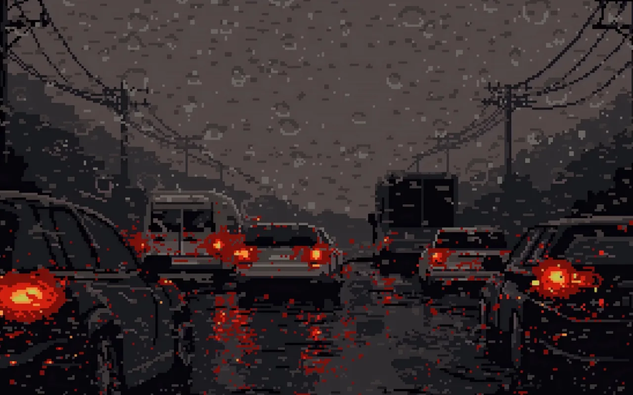 Pixel Rain live wallpaper preview
