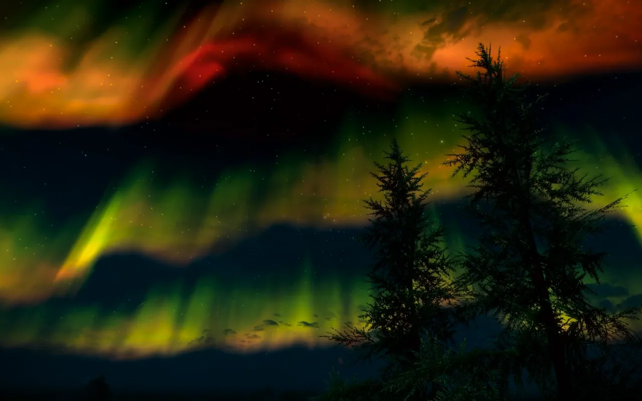 Skyrim Aurora live wallpaper preview
