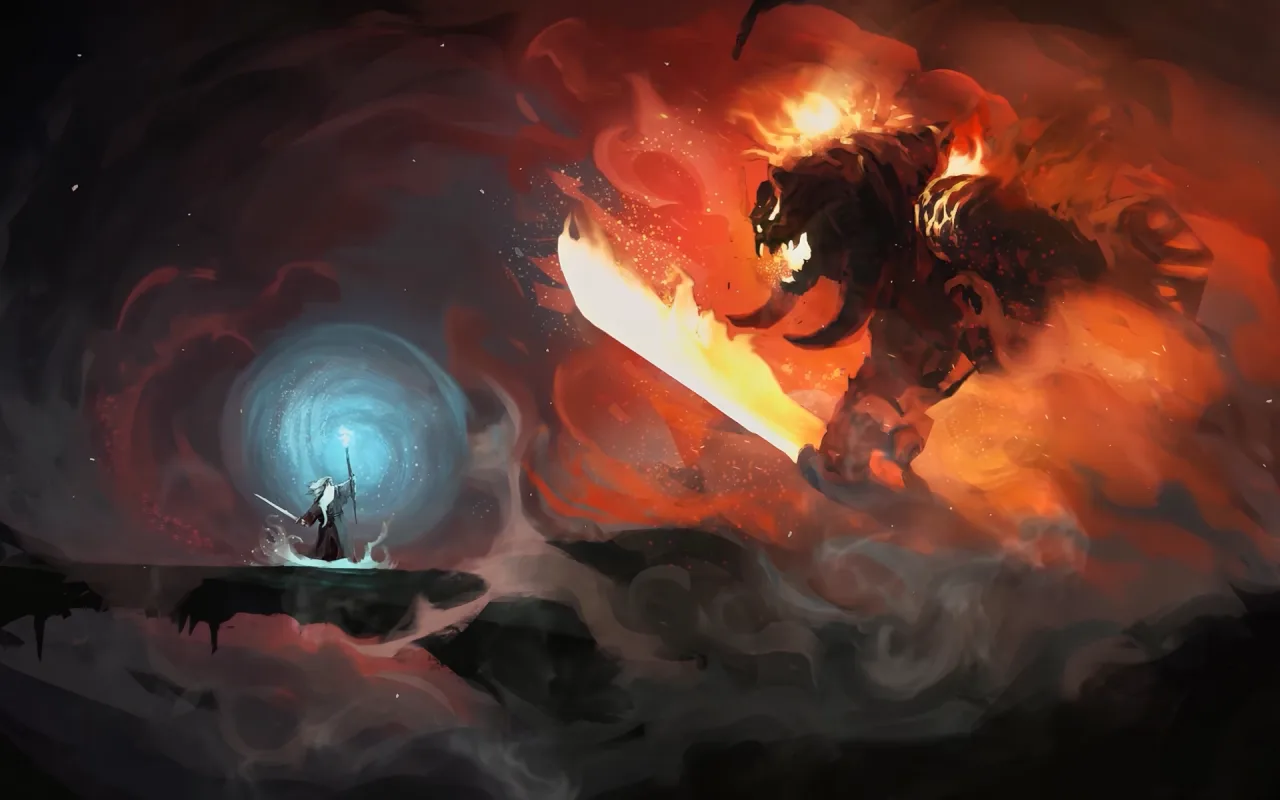 Gandalf vs. Balrog live wallpaper preview