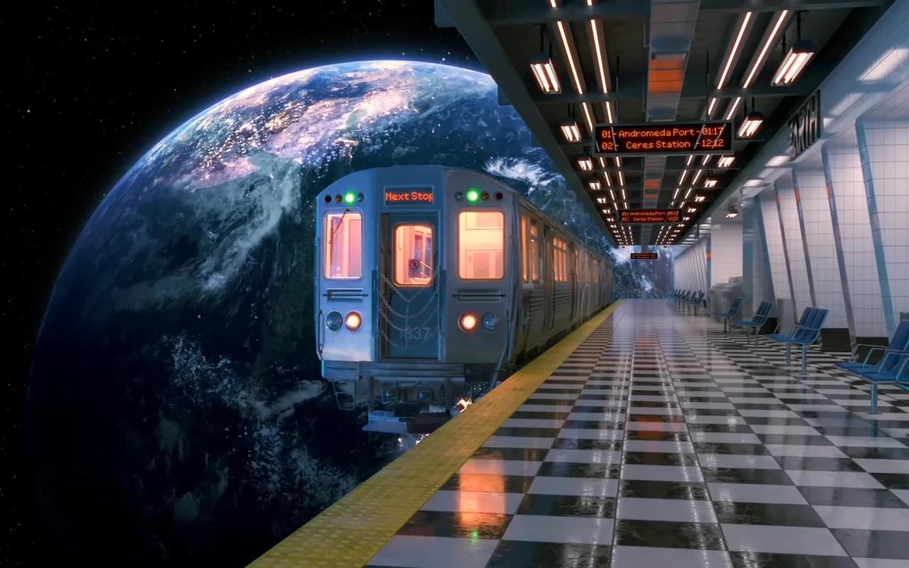 Space Train live wallpaper preview