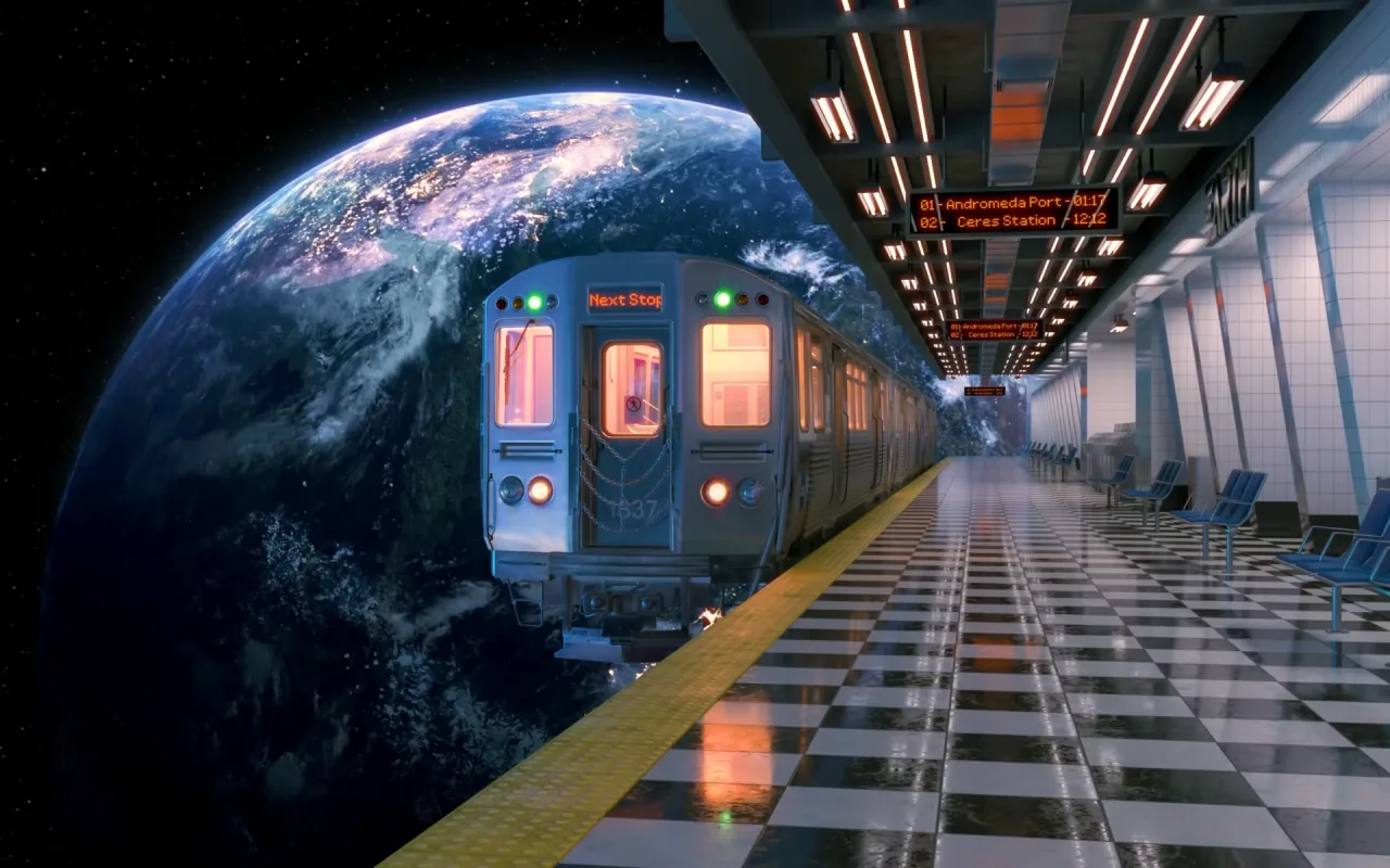 Space Train live wallpaper preview