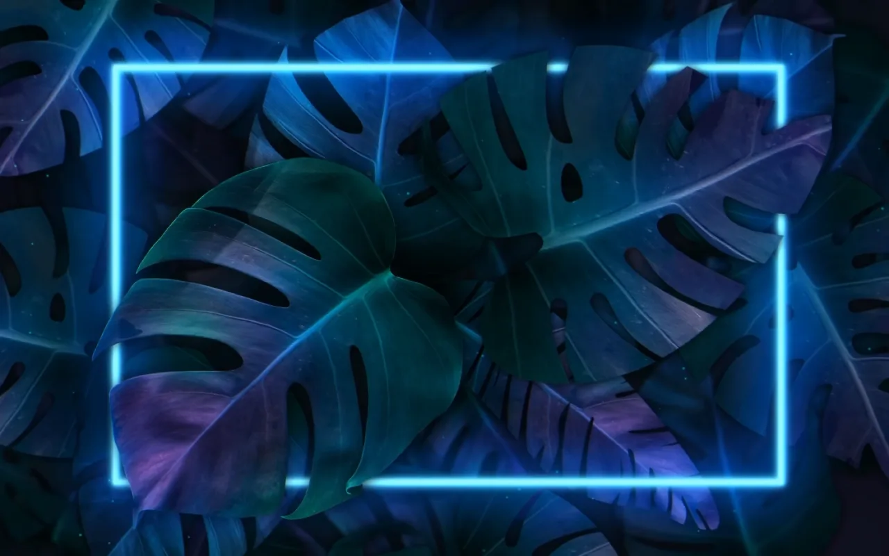 Neon Leaves live wallpaper preview
