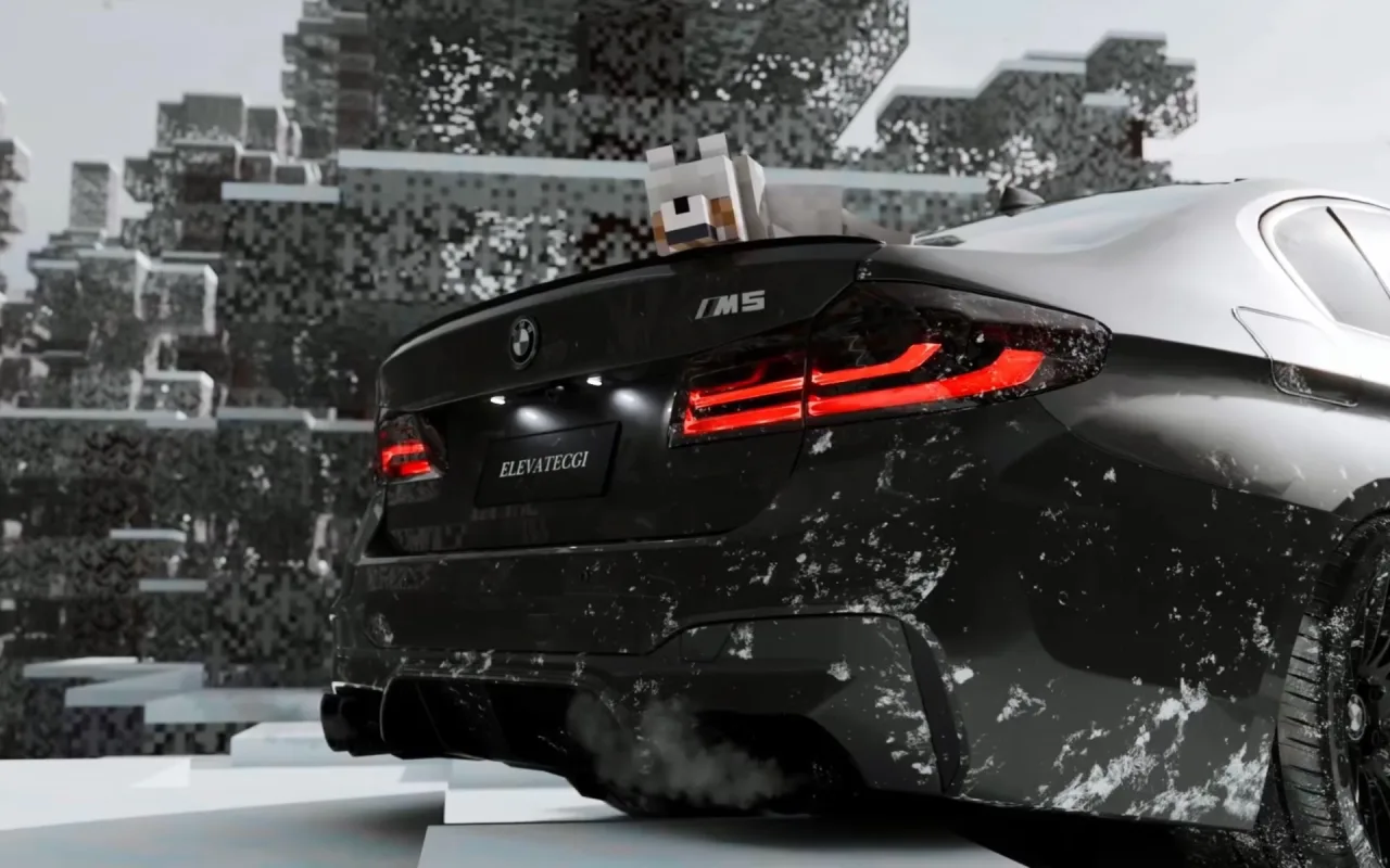 Minecraft BMW M5 live wallpaper preview