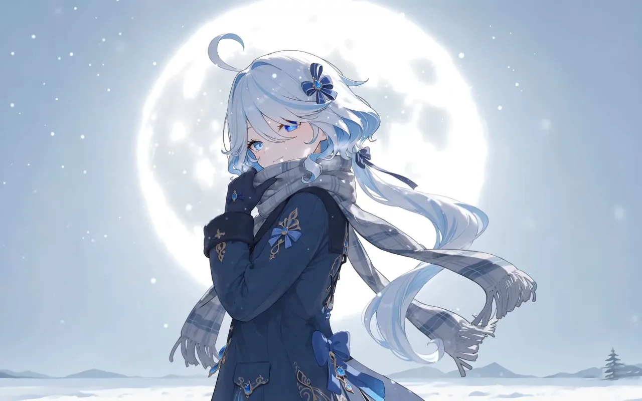Furina Silver Moon live wallpaper preview