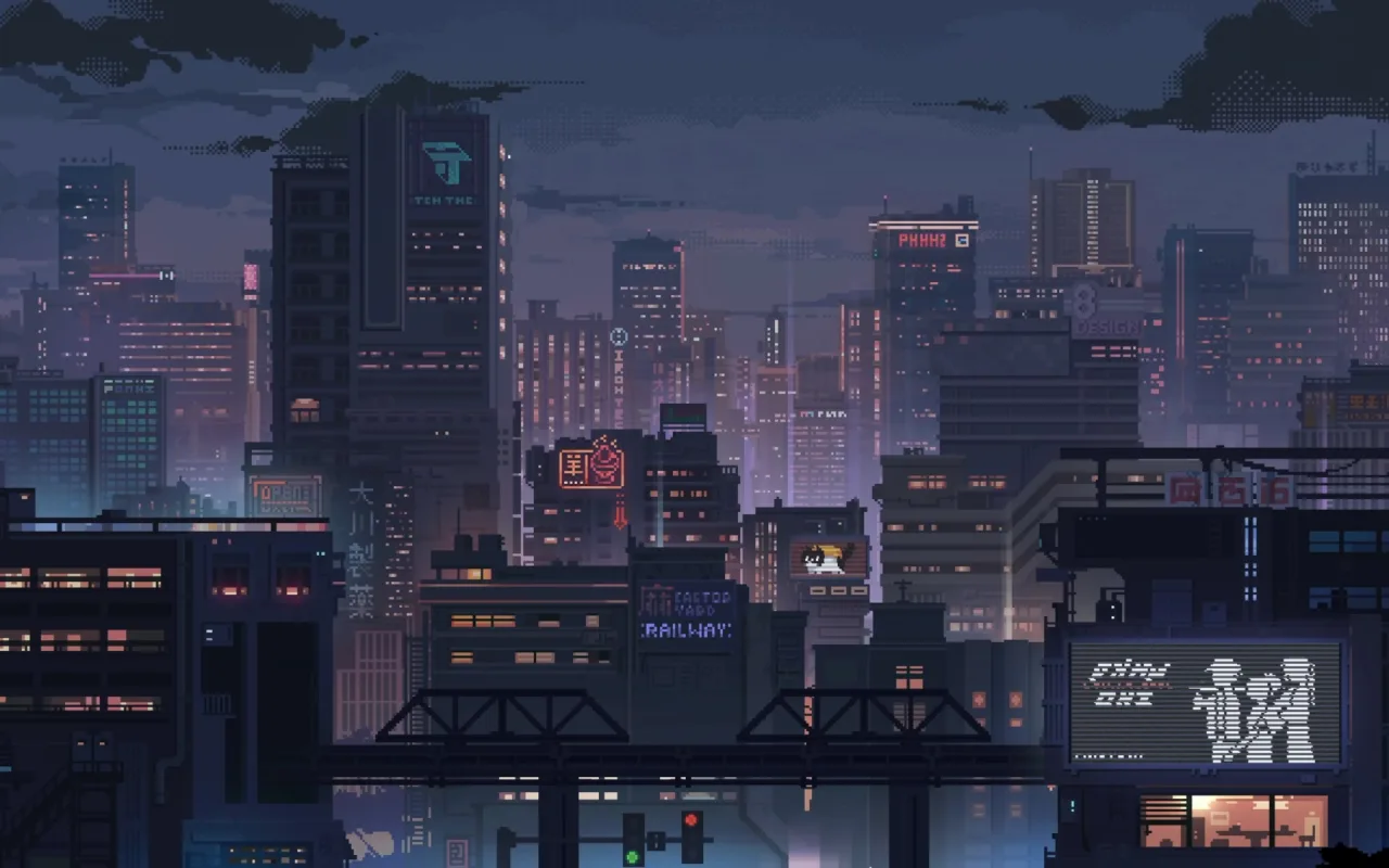 Pixel City live wallpaper preview