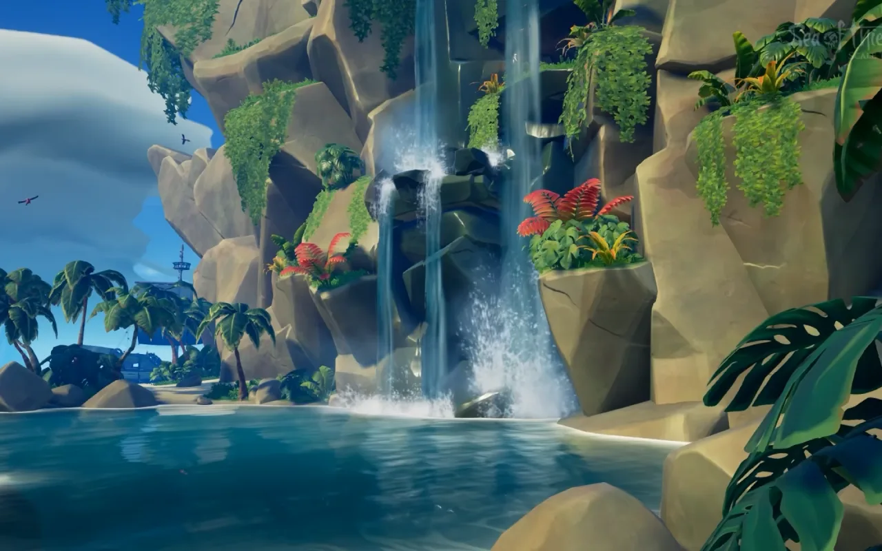 Sea of Thieves Waterfall live wallpaper preview