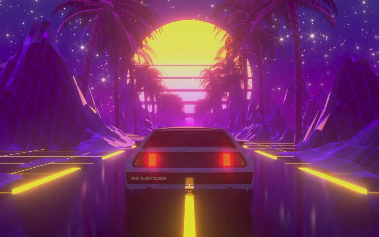 Delorean Retro live wallpaper preview