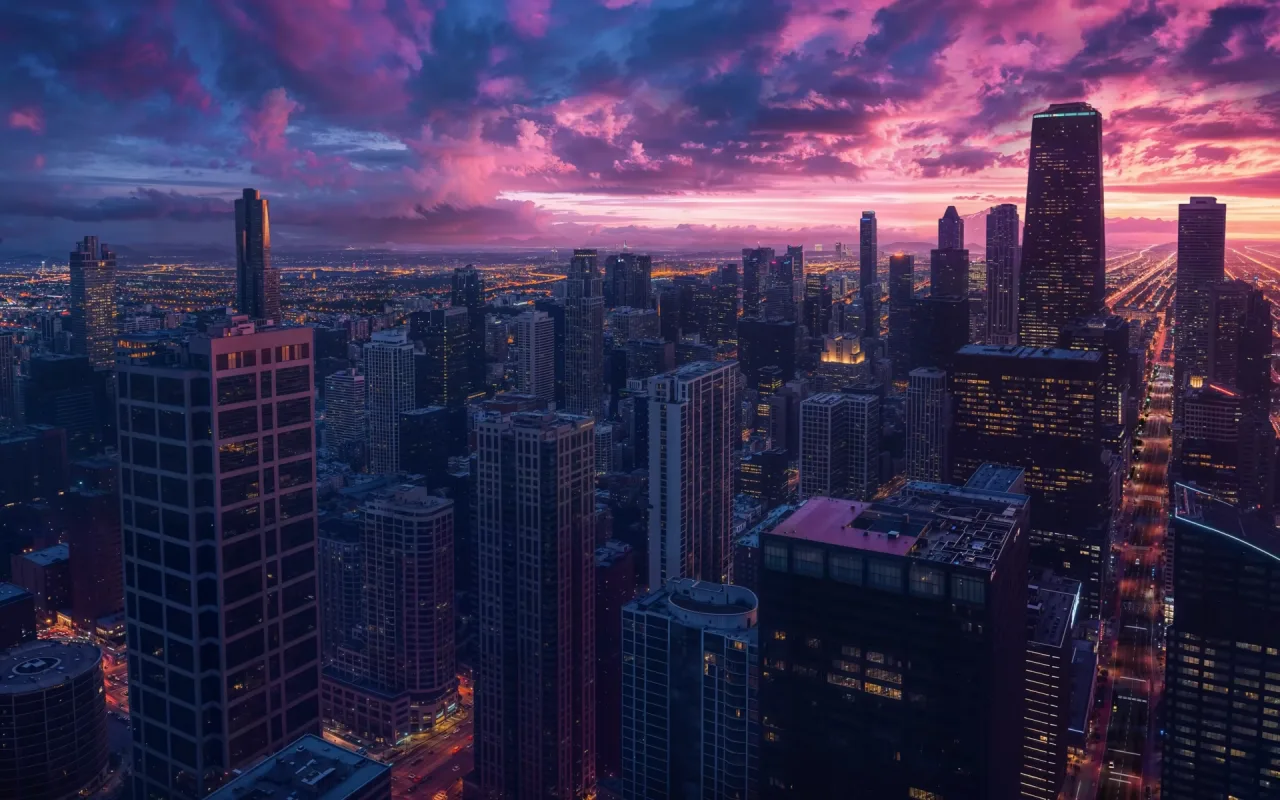Sunset City live wallpaper preview