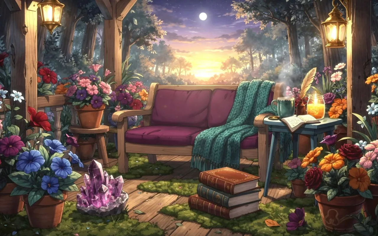 Twilight on the Magical Porch live wallpaper preview