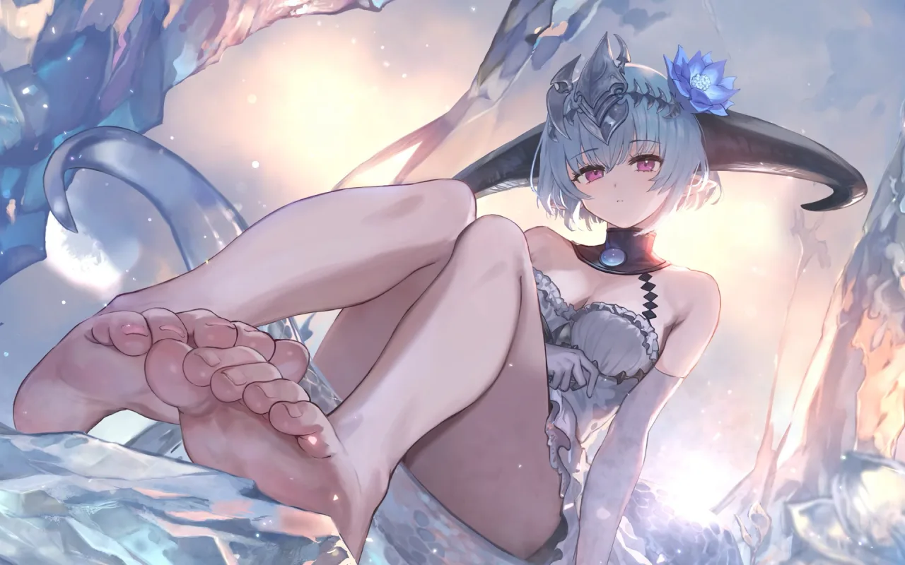 Ethereal Horned Girl live wallpaper preview