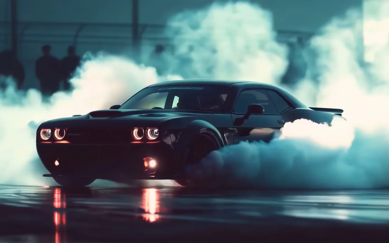 Cinematic Muscle Car Burnout live wallpaper preview