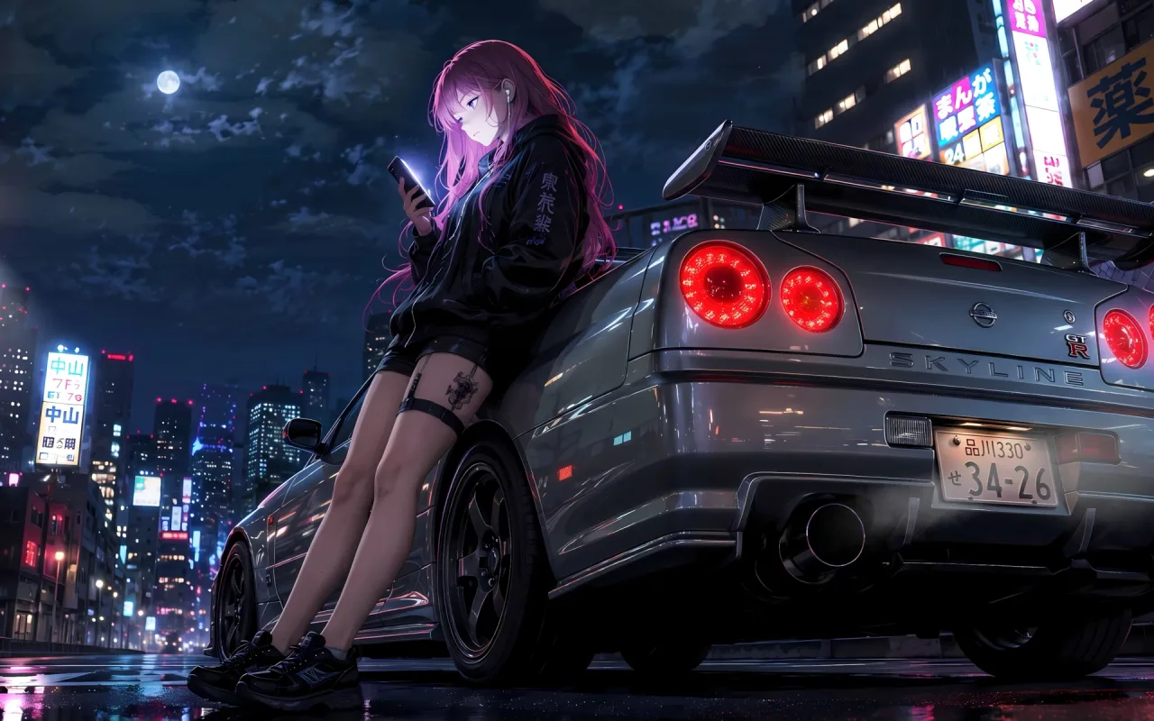 Midnight skyline live wallpaper preview