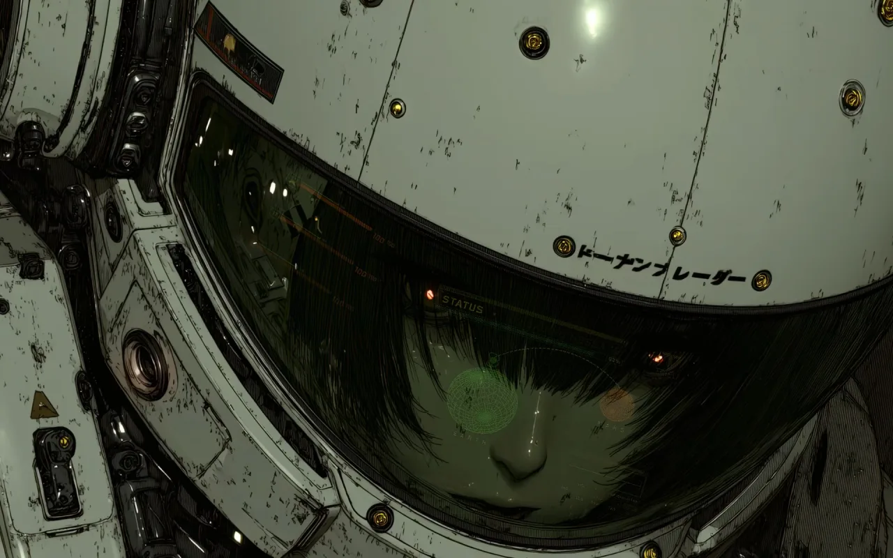 Girl Cyberpunk Astronaut live wallpaper preview