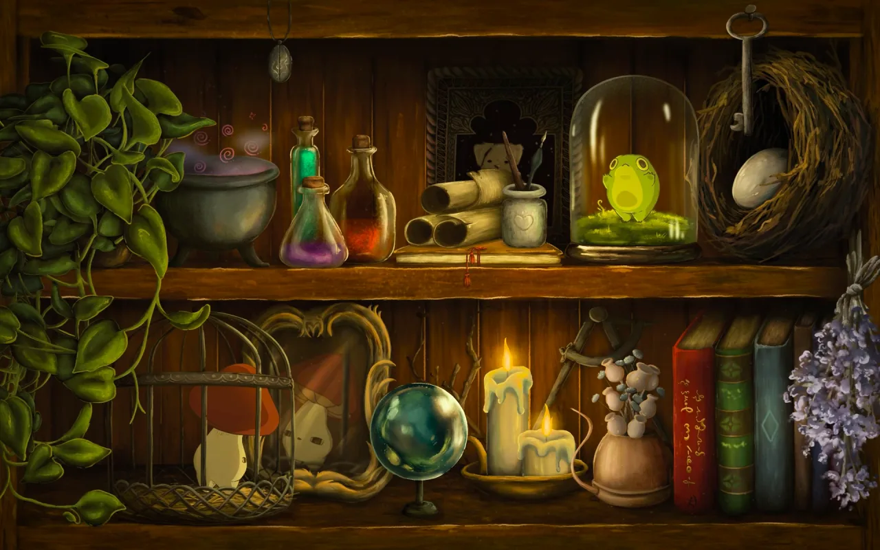 Shelf of Curiosities live wallpaper preview