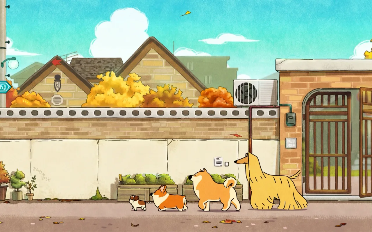 Corgi Walk live wallpaper preview
