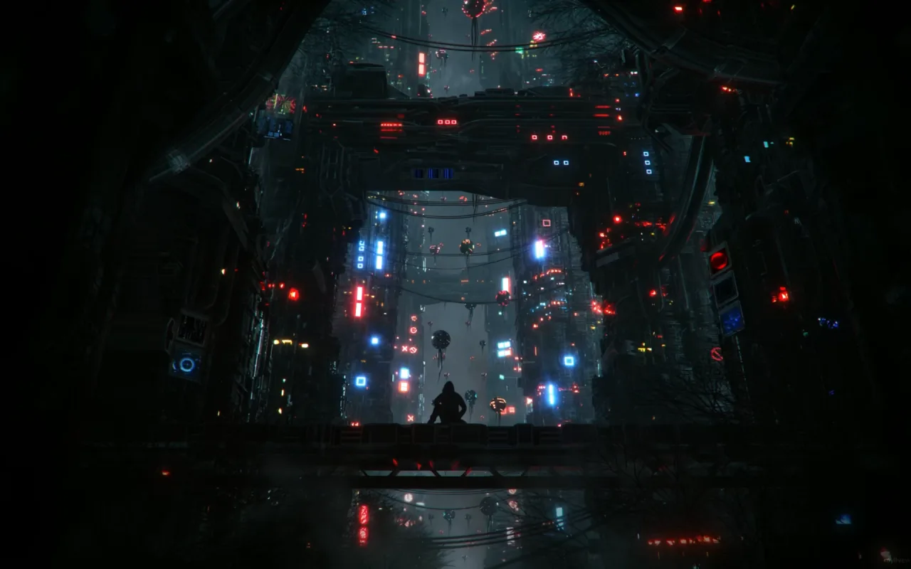 Cyberpunk Floating Machines live wallpaper preview