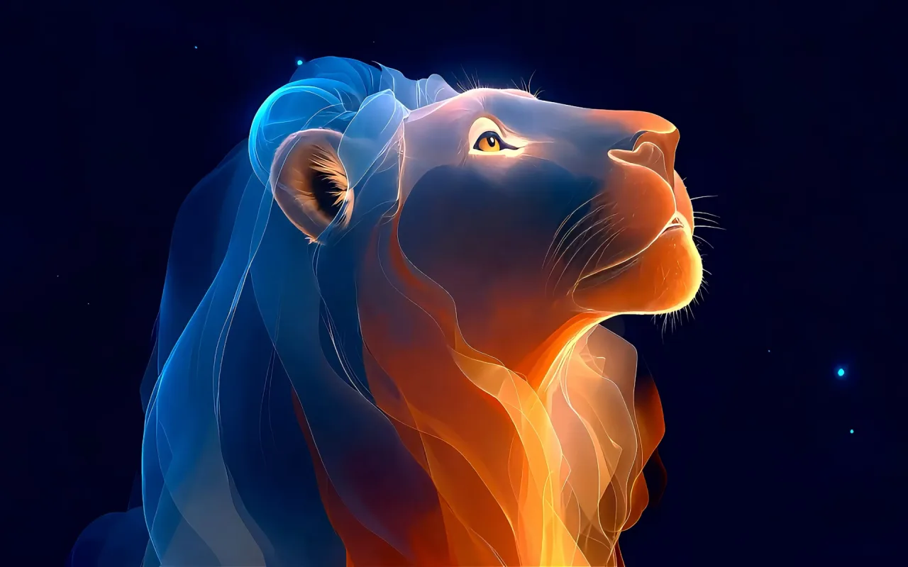 Neon Lion live wallpaper preview