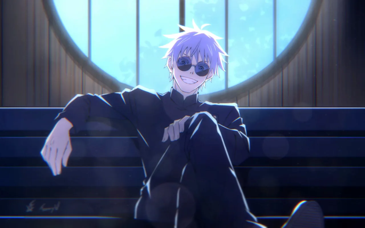 Gojo With Shades live wallpaper preview
